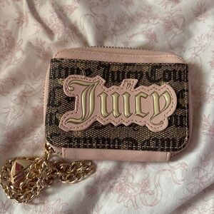 Juicy Couture Pink and Brown Logo Wallet
